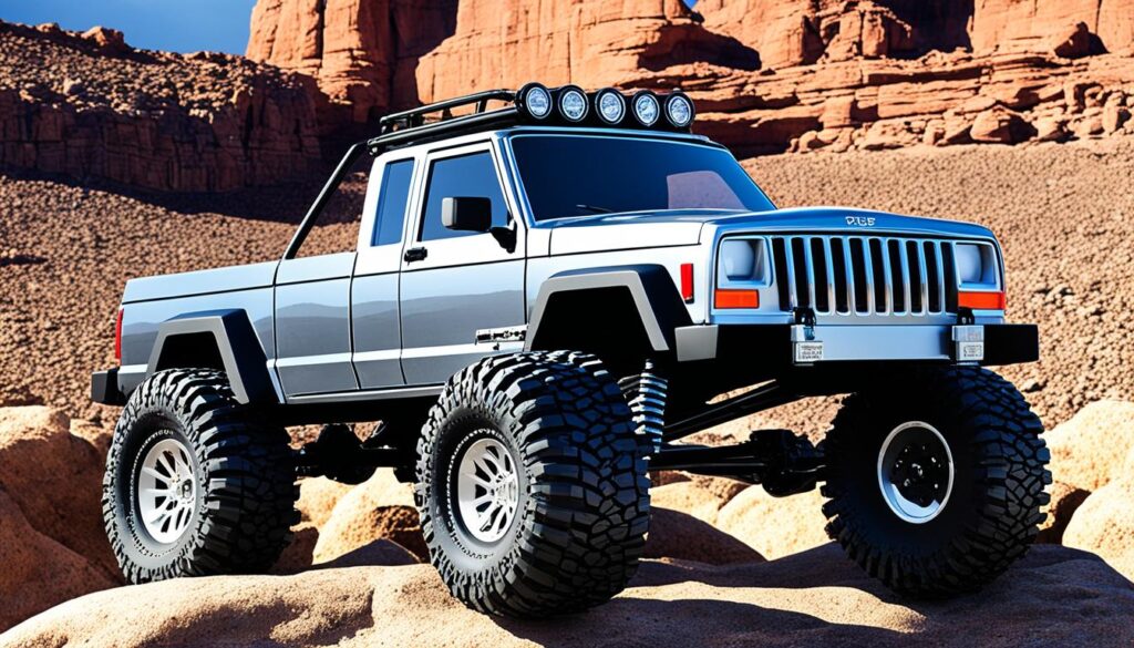 JEEP Comanche Full Bed Clear Body for 12.3″ Scale Crawlers