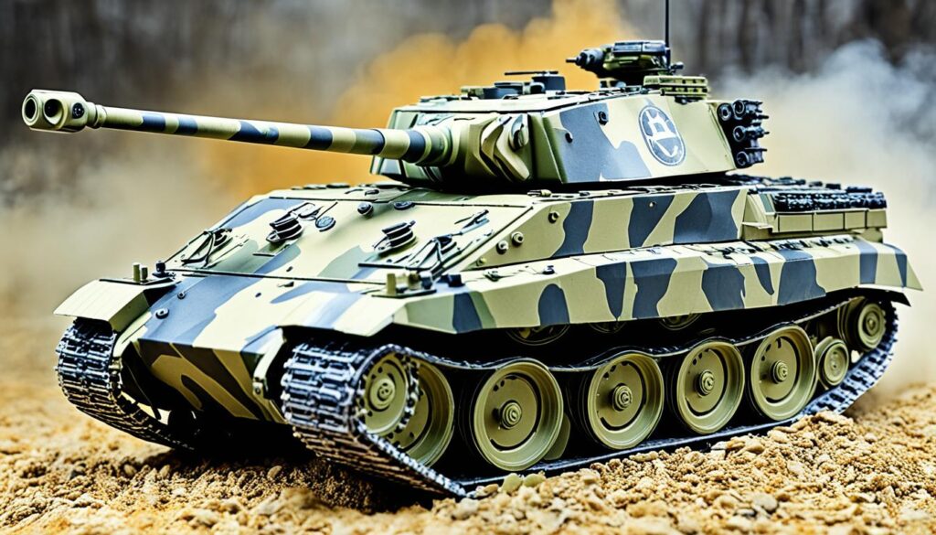 VSTank® 1/24 King Tiger Henshel 3-Camo Battle Tank